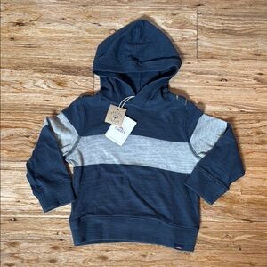 Faherty Toddler Navy and Gray Hoodie with Sun on Back